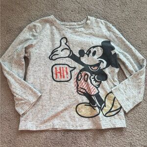 Disney Mickey Mouse Long Sleeve Shirt - Gray
